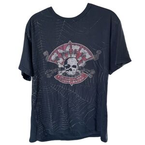 Vintage Y2K Smet by Christian Audigier Skull Graphic T-Shirt – Size L